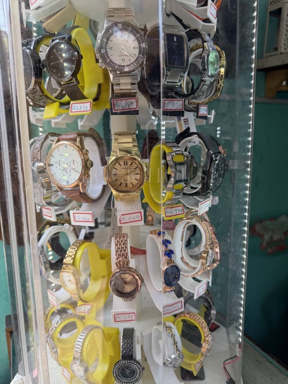 Pre-owned and everyday watches on the rack at Clock House